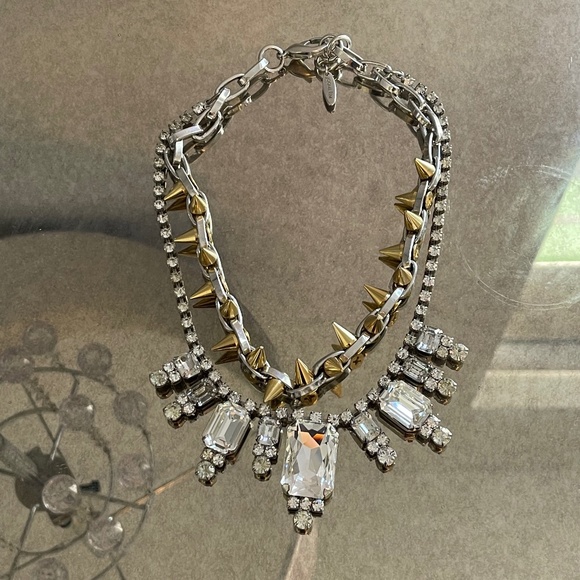 Joomi Lim Baroque Crystal and Spike Necklace - Picture 1 of 4
